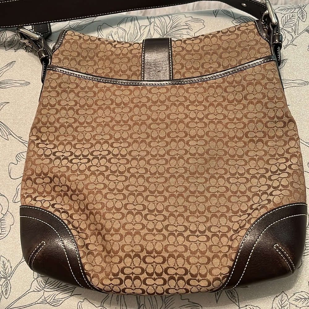 Authentic Coach Shoulder Bag, Purse ca. 2002 brown, tan - Picture 2 of 6